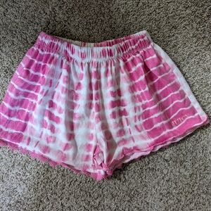 Juicy Couture Kids Pink Tie Dye Lace Trim Sleep Shorts Size 8/10